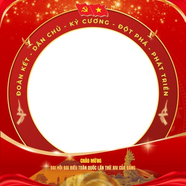 Hướng dẫn tạo ảnh đại diện chào mừng Đại hội đại biểu toàn quốc lần thứ XIV của Đảng Cộng sản Việt Nam