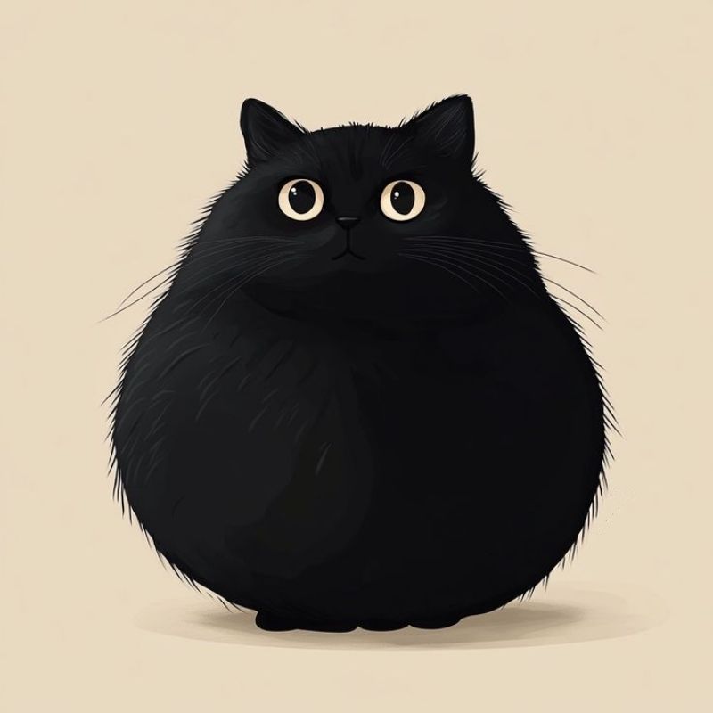 Avatar mèo đen cute chibi đáng yêu 2
