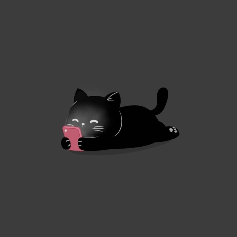 Avatar mèo đen cute chibi đáng yêu 2