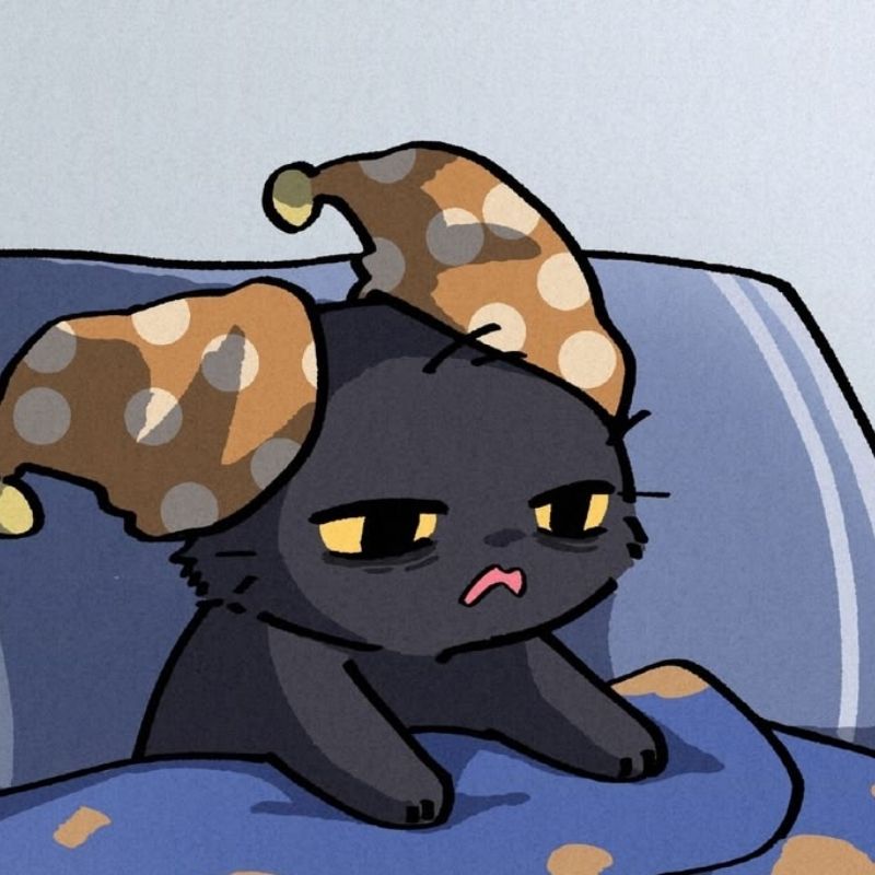 Avatar mèo đen cute chibi đáng yêu 3