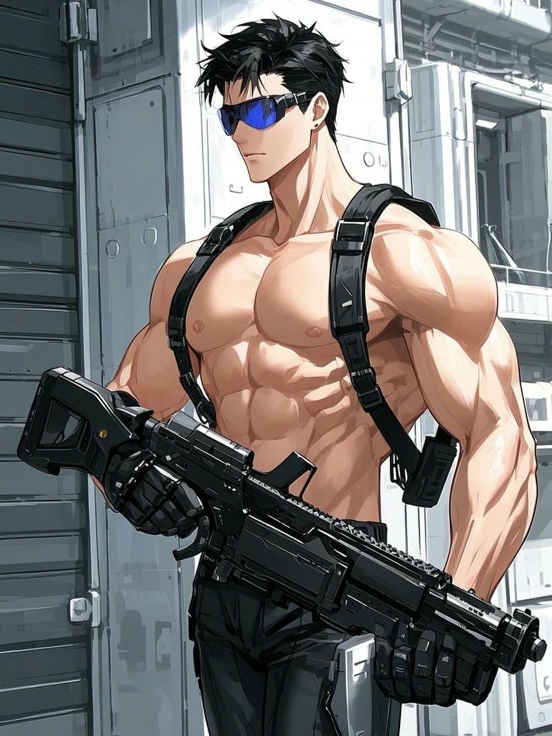 Anime nam cơ bắp 6 múi rõ nét
