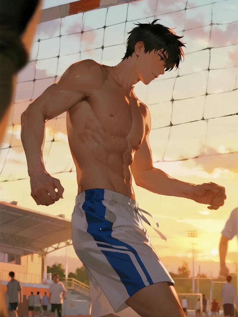 Ảnh nhân vật anime nam body săn chắc