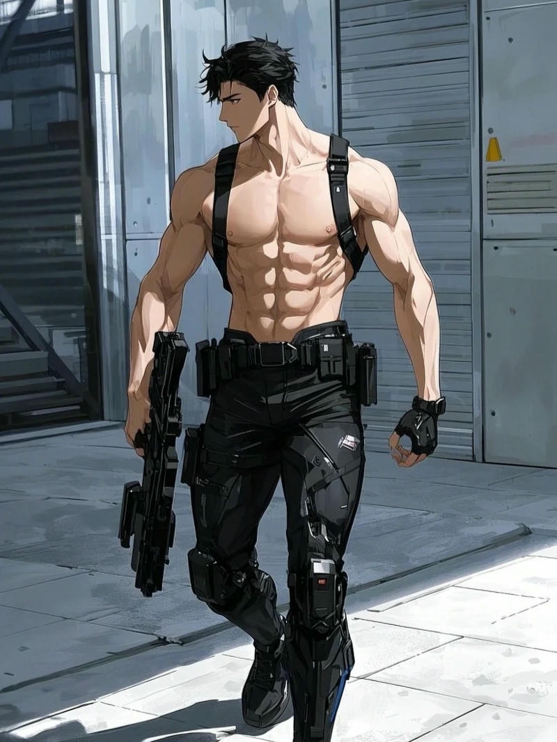 Hình chàng trai anime body sáu múi