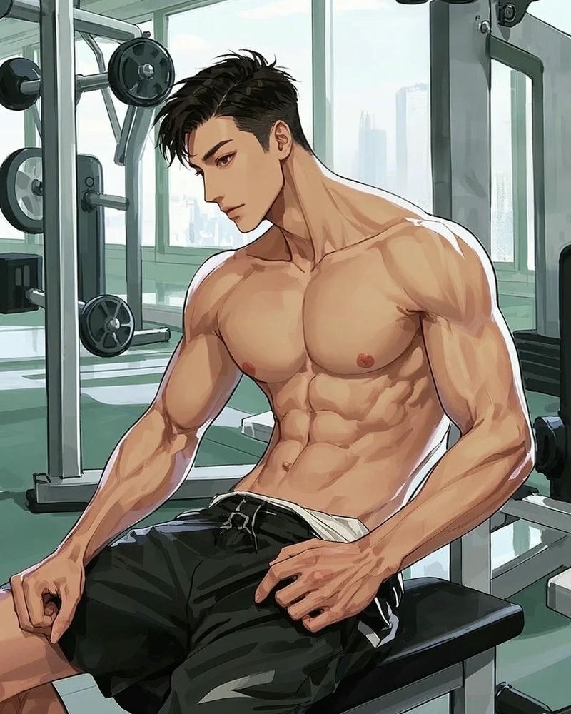 Ảnh anime nam 6 múi vóc dáng mạnh mẽ