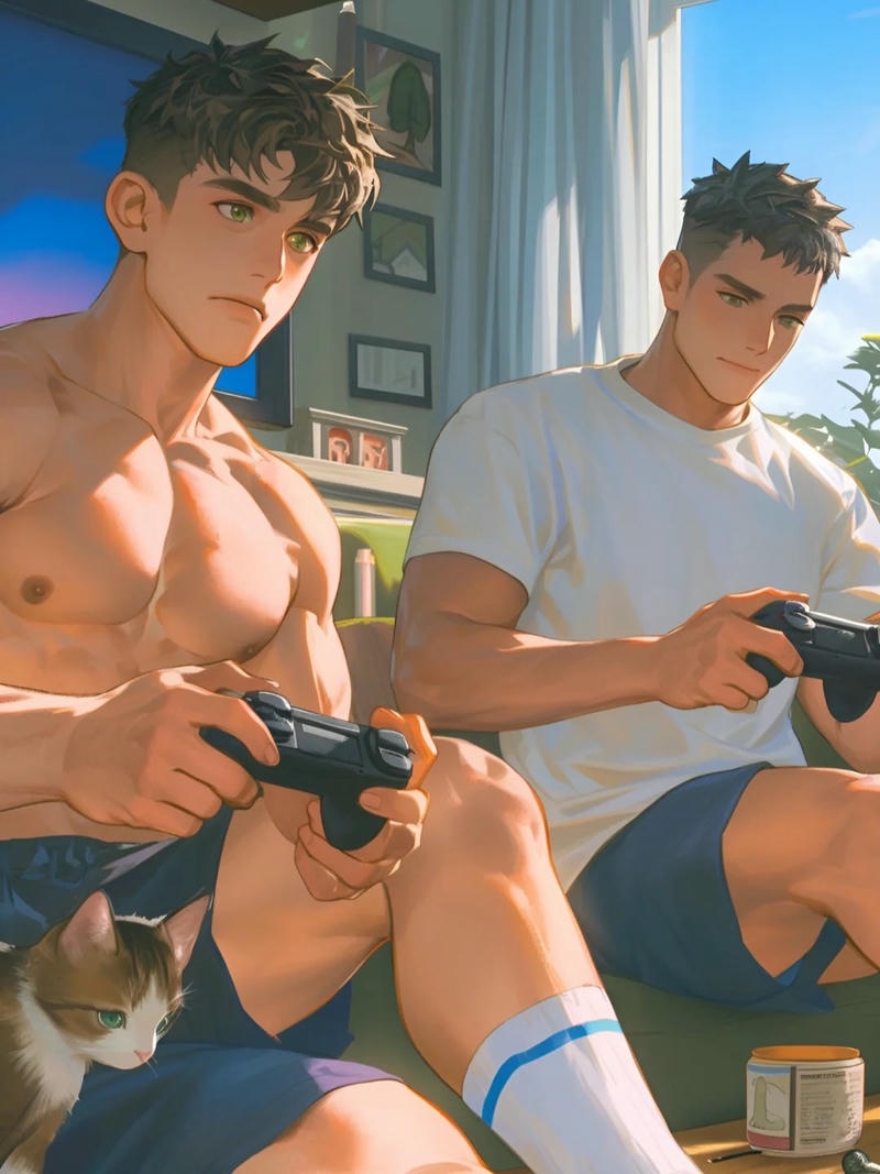 Hình ảnh anime nam cơ bụng rõ nét
