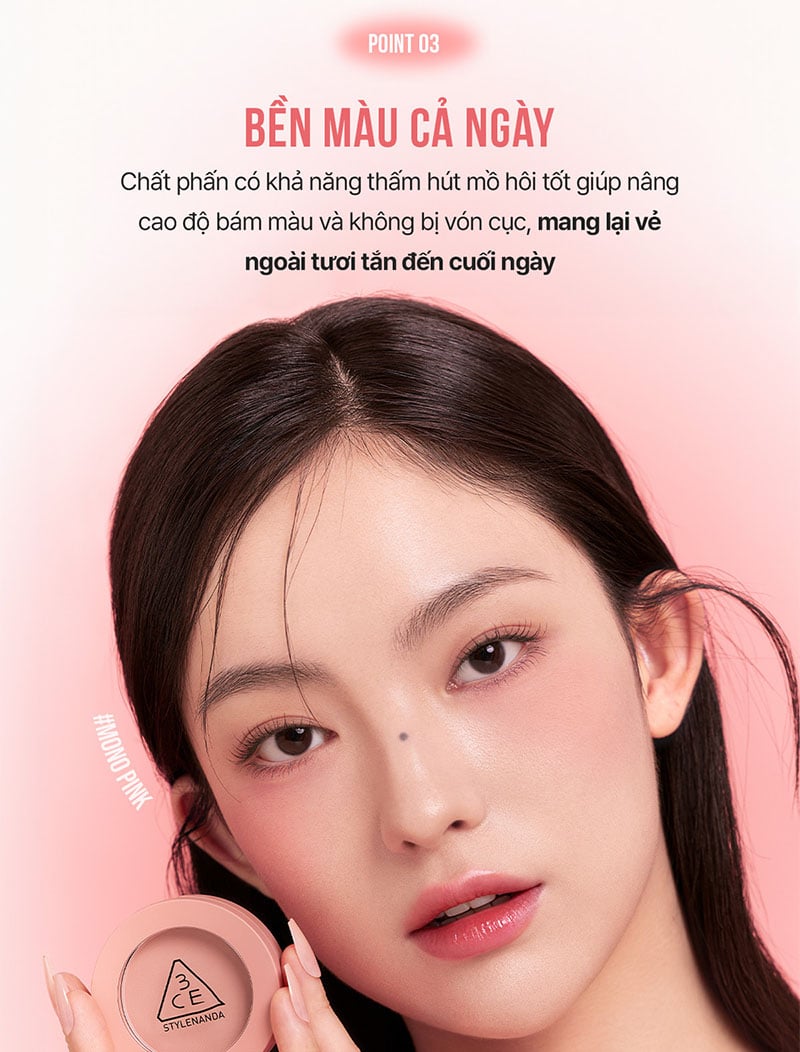 thegioiskinfood.com - Phấn Má Hồng Mịn Lì Siêu Xinh 3CE Face Blush 5.5g