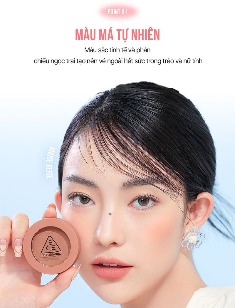 thegioiskinfood.com - Phấn Má Hồng Mịn Lì Siêu Xinh 3CE Face Blush 5.5g