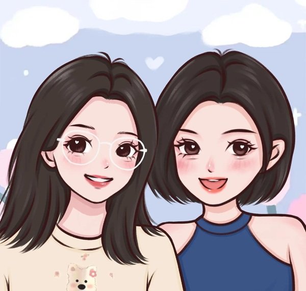 avatar đôi bạn thân nữ 13
