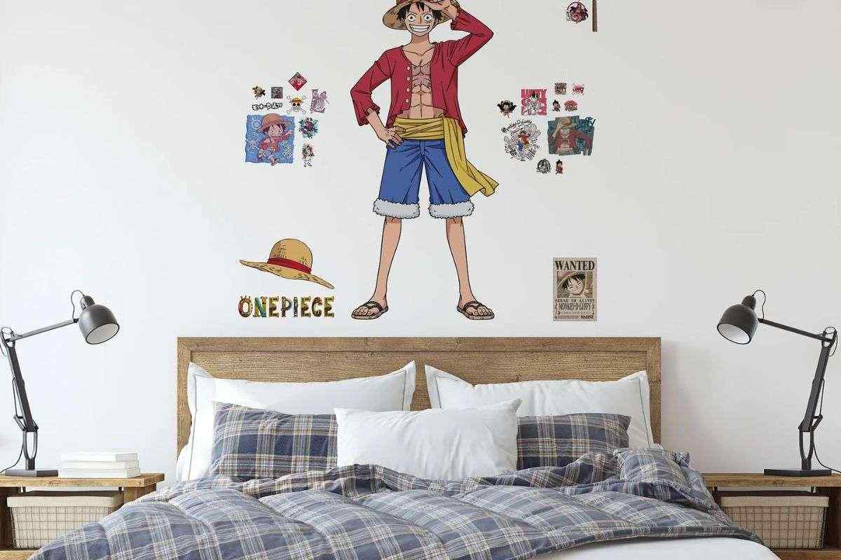 Tường phòng ngủ được vẽ bằng hình ảnh nhân vật Luffy trong One Piece (Nguồn: sưu tầm)