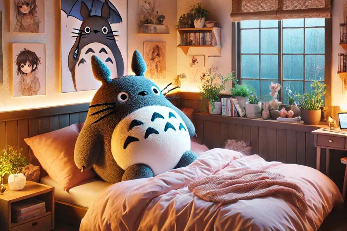 Thiết kế phòng ngủ anime nhỏ xinh kết hợp các chậu cây cảnh (Nguồn: sưu tầm)