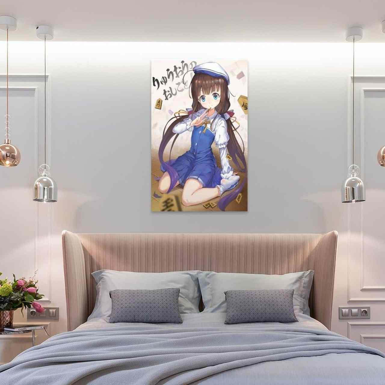 Sử dụng tranh anime làm điểm nhấn cho phòng ngủ nữ (Nguồn: sưu tầm)