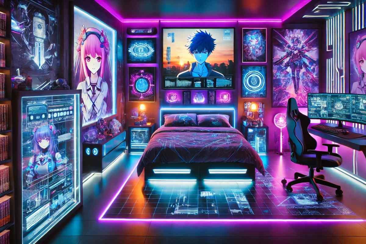 Thiết kế phòng ngủ anime cho nam với phong cách hiện đại cùng màu sắc độc đáo (Nguồn: sưu tầm)