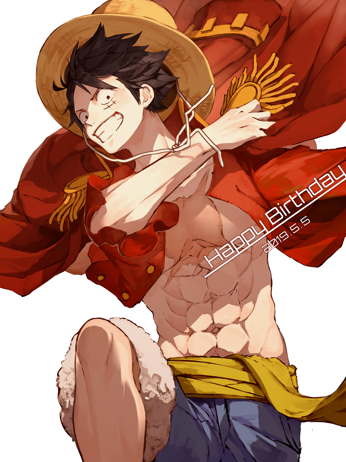 Hình ảnh Luffy khoác áo choàng cực đẹp