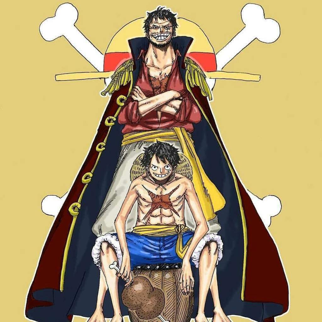 Hình ảnh Luffy lúc trẻ lúc già cực ngầu