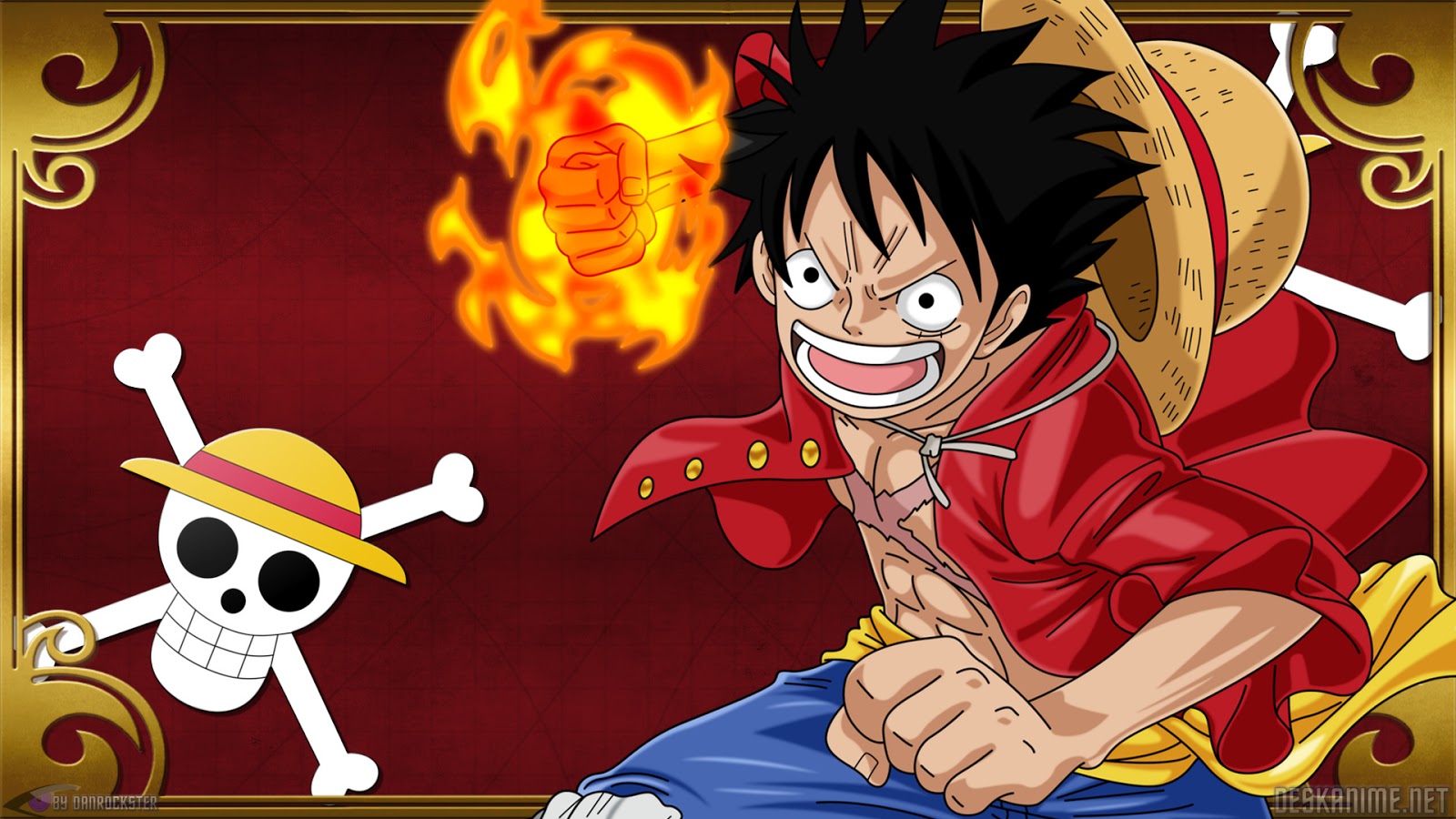 Hình ảnh Luffy ngầuvung nắm đấm