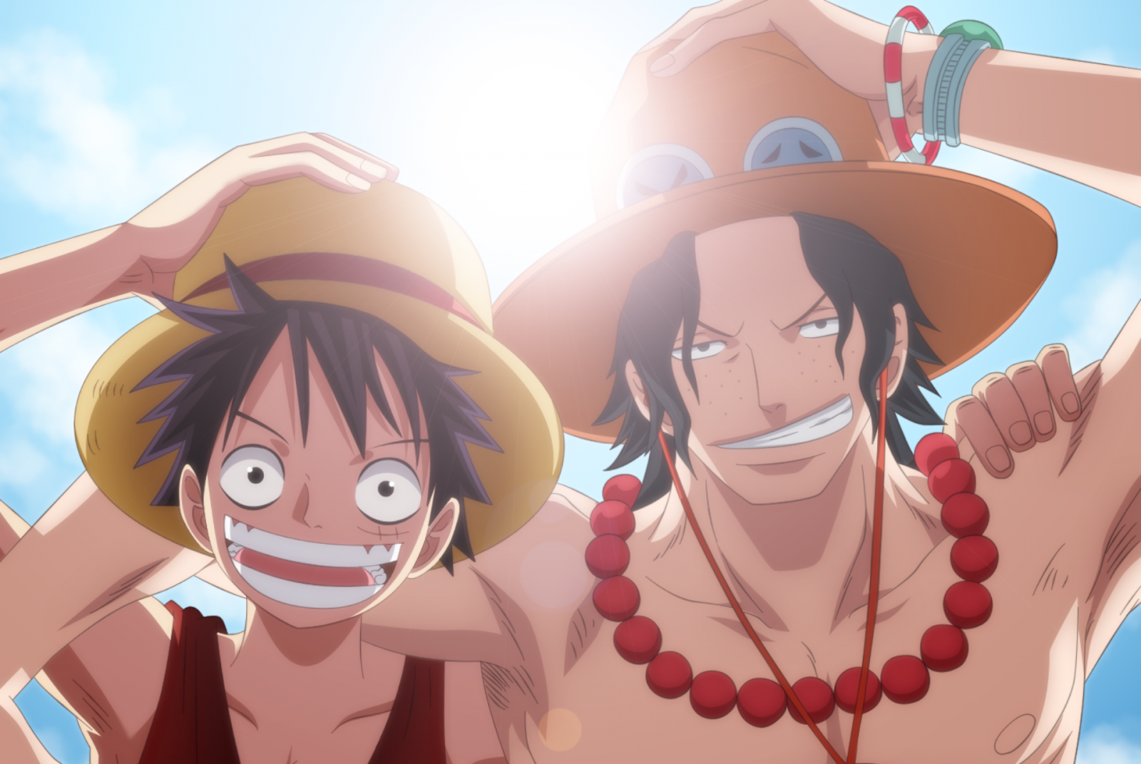 HÌnh ảnh Luffy và anh trai Ace