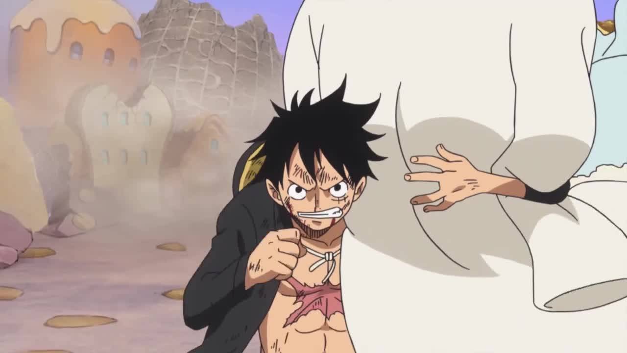 Hình ảnh Luffy ôm cái gì đó