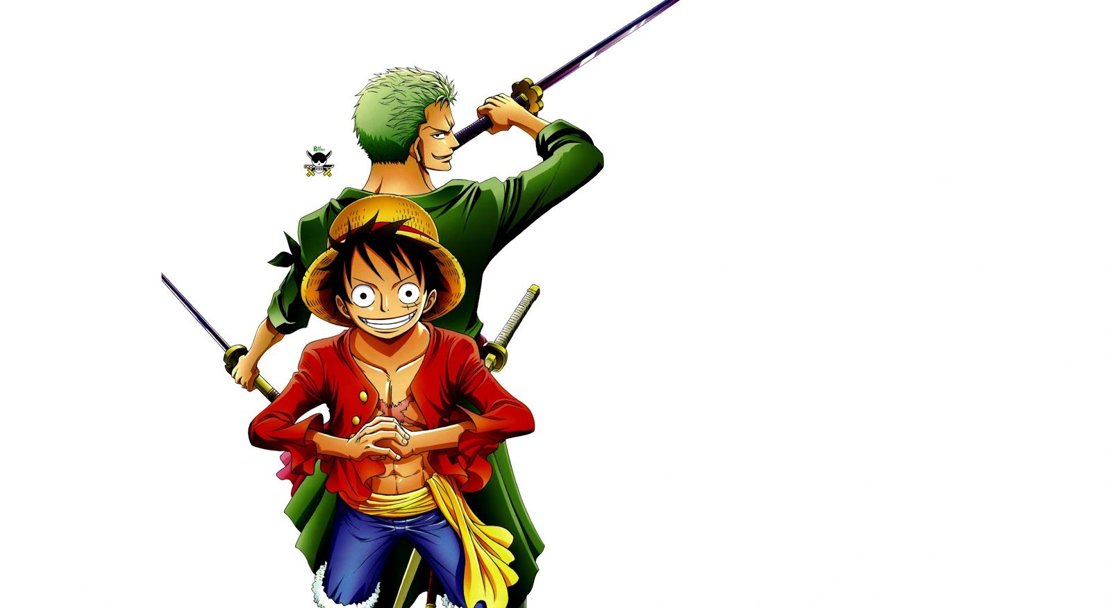 Hình ảnh Luffy và Zoro kề lưng chiến đấu