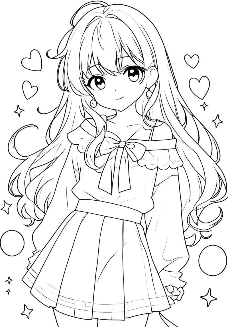 tranh tô màu anime